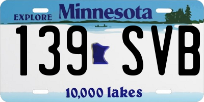 MN license plate 139SVB