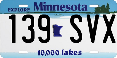 MN license plate 139SVX