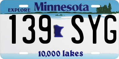 MN license plate 139SYG