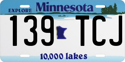 MN license plate 139TCJ