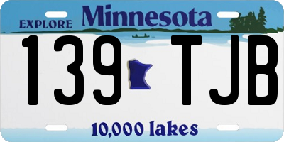 MN license plate 139TJB