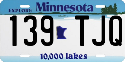 MN license plate 139TJQ