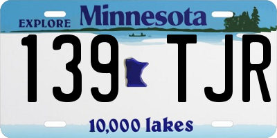 MN license plate 139TJR