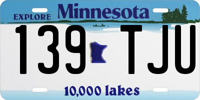 MN license plate 139TJU