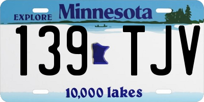 MN license plate 139TJV