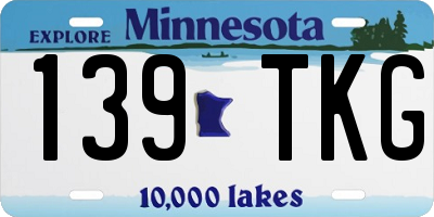 MN license plate 139TKG