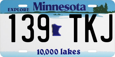 MN license plate 139TKJ
