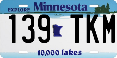 MN license plate 139TKM