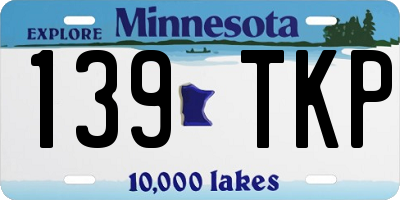 MN license plate 139TKP