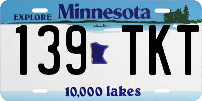 MN license plate 139TKT
