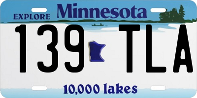 MN license plate 139TLA