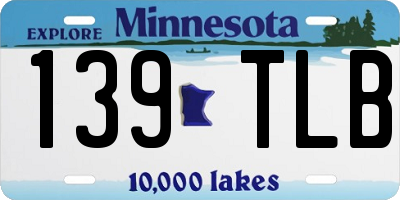 MN license plate 139TLB