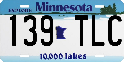 MN license plate 139TLC