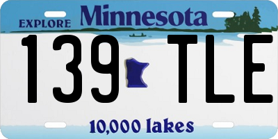 MN license plate 139TLE