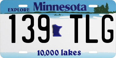MN license plate 139TLG