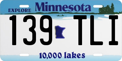 MN license plate 139TLI