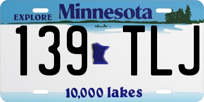 MN license plate 139TLJ