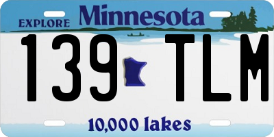 MN license plate 139TLM