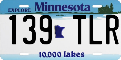 MN license plate 139TLR