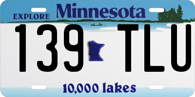 MN license plate 139TLU