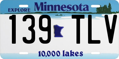 MN license plate 139TLV