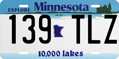 MN license plate 139TLZ