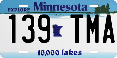 MN license plate 139TMA