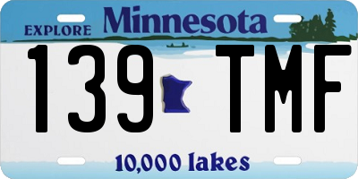 MN license plate 139TMF