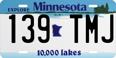 MN license plate 139TMJ