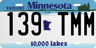 MN license plate 139TMM