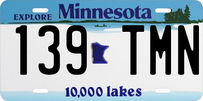 MN license plate 139TMN