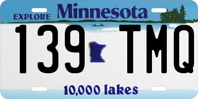 MN license plate 139TMQ