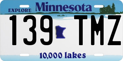 MN license plate 139TMZ