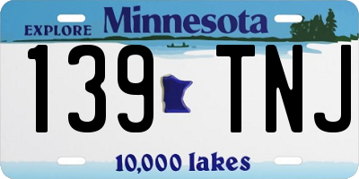MN license plate 139TNJ