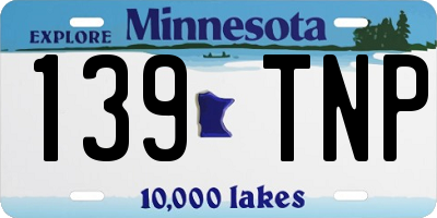 MN license plate 139TNP