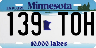 MN license plate 139TOH