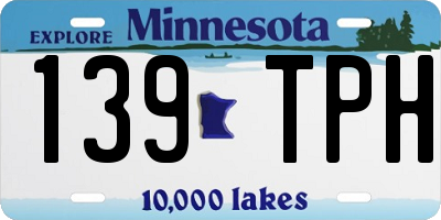 MN license plate 139TPH