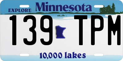 MN license plate 139TPM