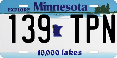 MN license plate 139TPN