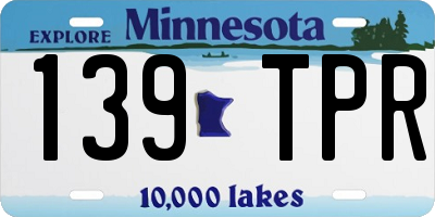 MN license plate 139TPR