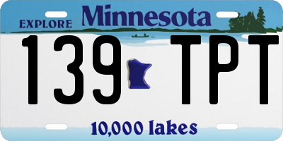MN license plate 139TPT