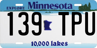 MN license plate 139TPU