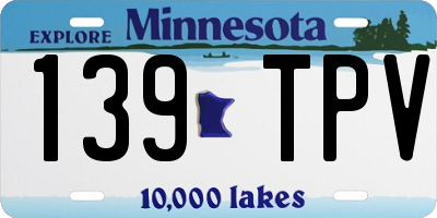 MN license plate 139TPV