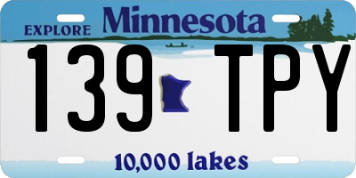 MN license plate 139TPY