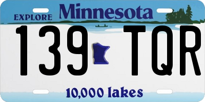 MN license plate 139TQR