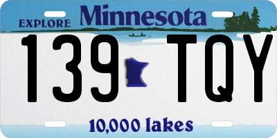 MN license plate 139TQY