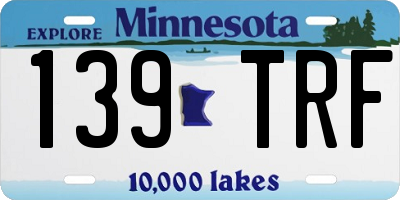 MN license plate 139TRF