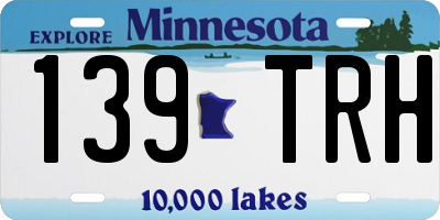 MN license plate 139TRH