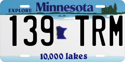 MN license plate 139TRM