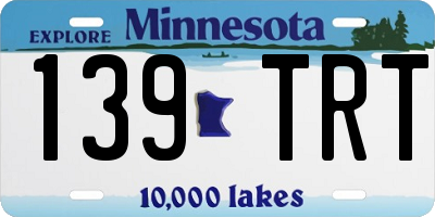 MN license plate 139TRT